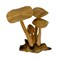 Wood Mushroom Sculpture Natural Tabletop Figurine Root Base Decor